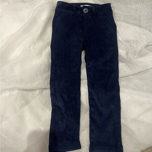 Navy Blue Suede Pants